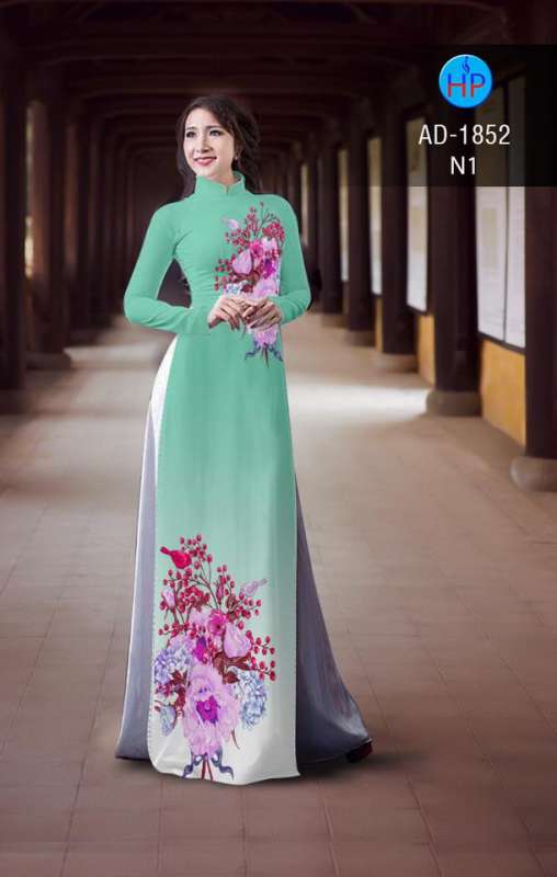 Vải áo dài hoa trên dưới Vải áo dài hoa trên dưới