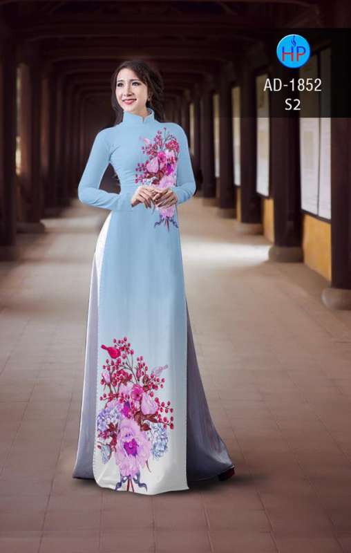 Vải áo dài hoa trên dưới Vải áo dài hoa trên dưới