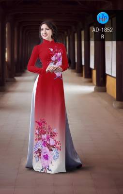 Vải áo dài hoa trên dưới-DT 2245