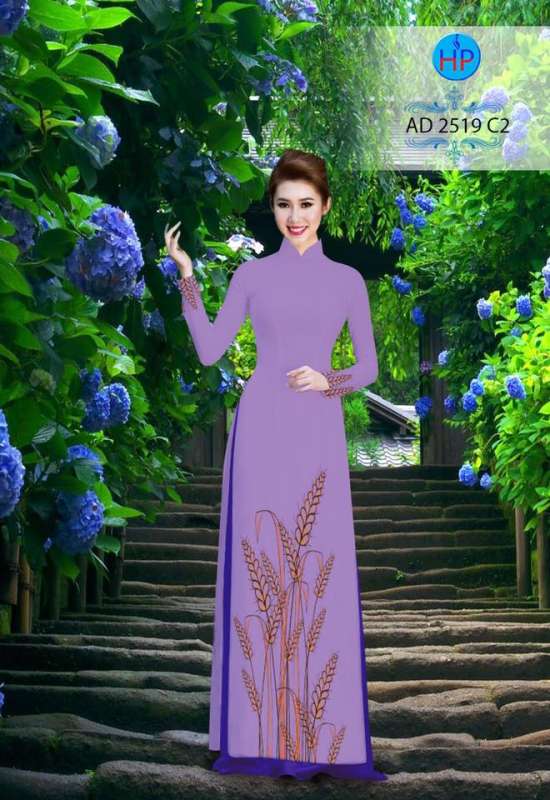 Vải áo dài bông lúa vàng Vải áo dài bông lúa vàng