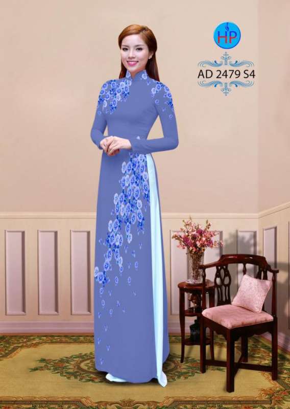 Vải áo dài hoa nhỏ
