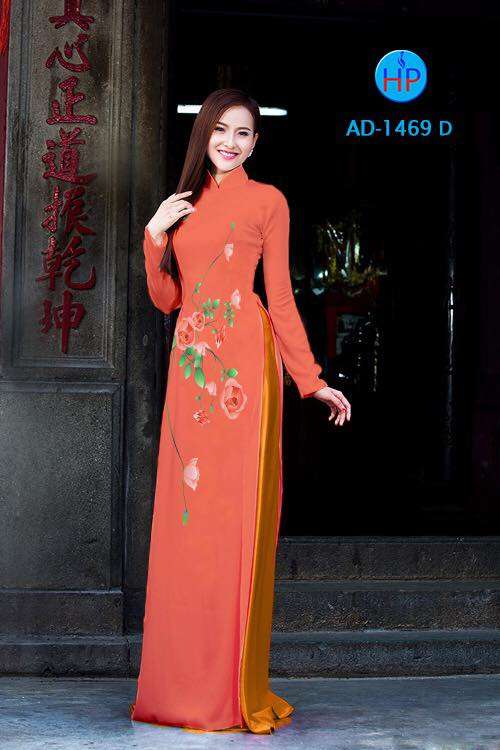 Vải áo dài hoa Hồng