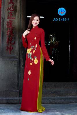 Vải áo dài hoa Hồng-DT 2269