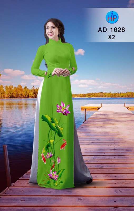 Vải áo dài hoa Sen