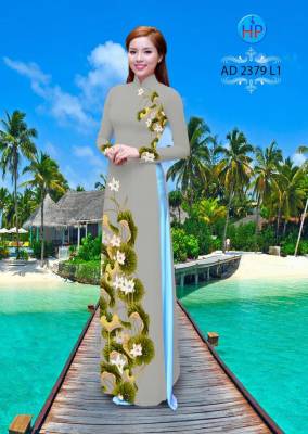 Vải áo dài hoa Sen-DT 2281