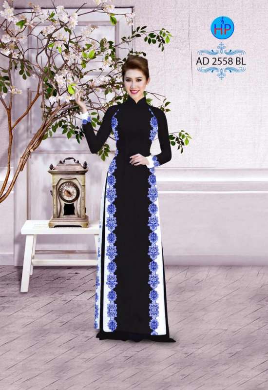 Vải áo dài hoa văn chạy dọc