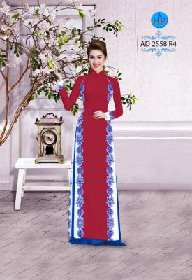 Vải áo dài hoa văn chạy dọc-DT 2322