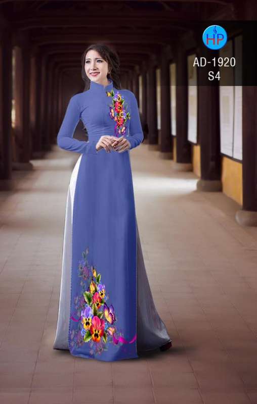 Vải áo dài hoa bướm