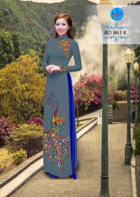 Vải áo dài chim Công-DT 2327