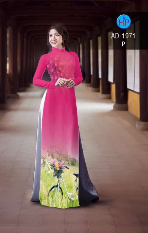 Vải áo dài hình xe đạp