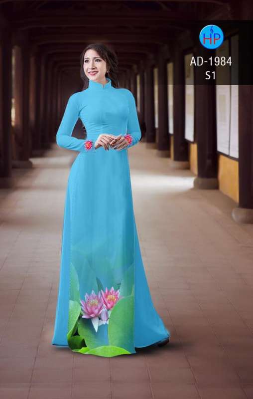 Vải áo dài hoa Sen