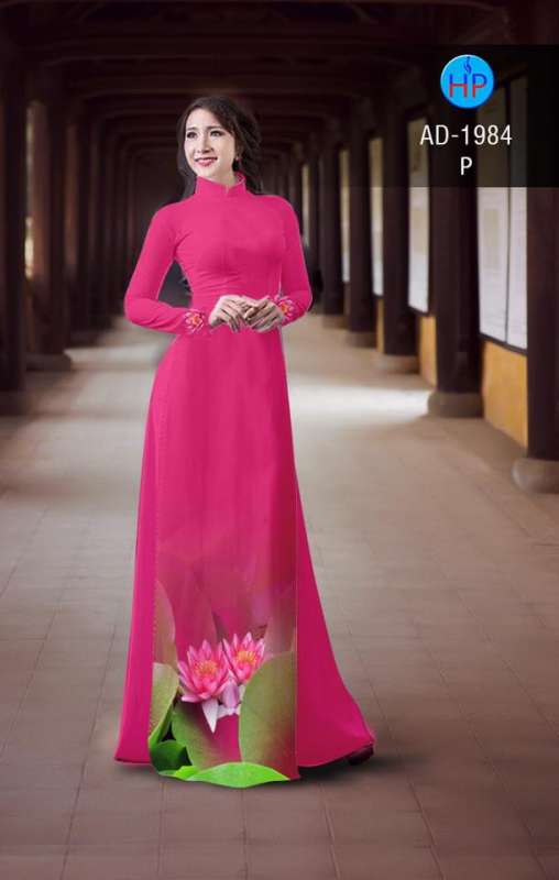 Vải áo dài hoa Sen