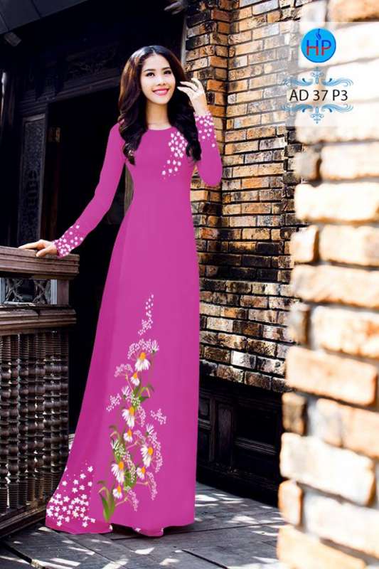 Vải áo dài hoa nguyên bộ