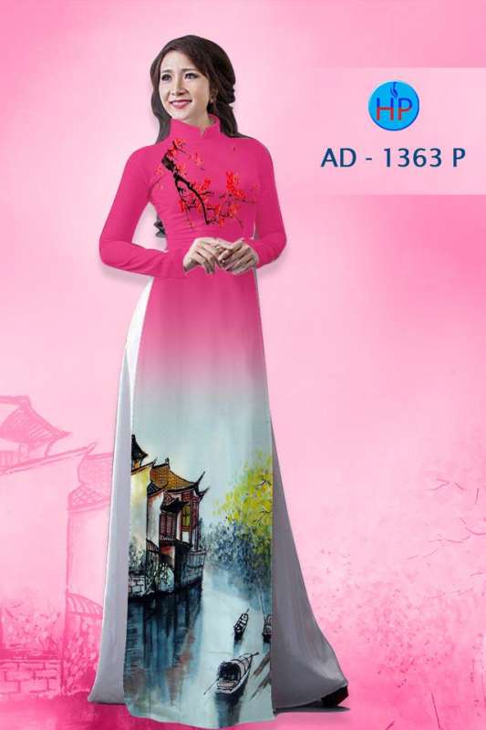 Vải áo dài phong cảnh