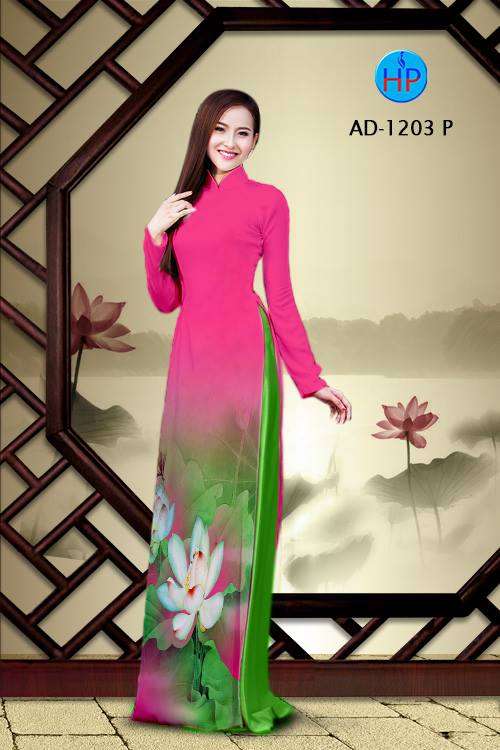 Vải áo dài hoa Sen