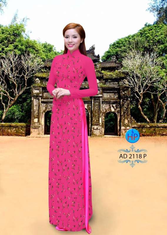 Vải áo dài hoa dây nhỏ