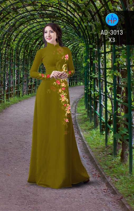 Vải áo dài hoa dây