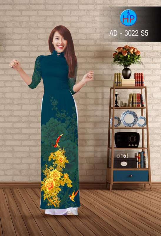 Vải áo dài hoa Hồng mờ