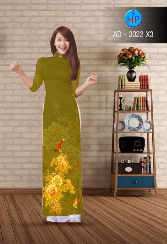 Vải áo dài hoa Hồng mờ