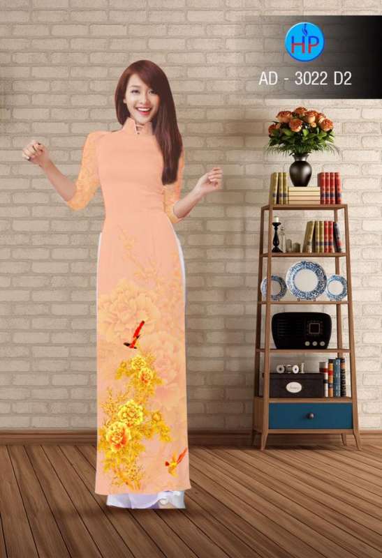 Vải áo dài hoa Hồng mờ