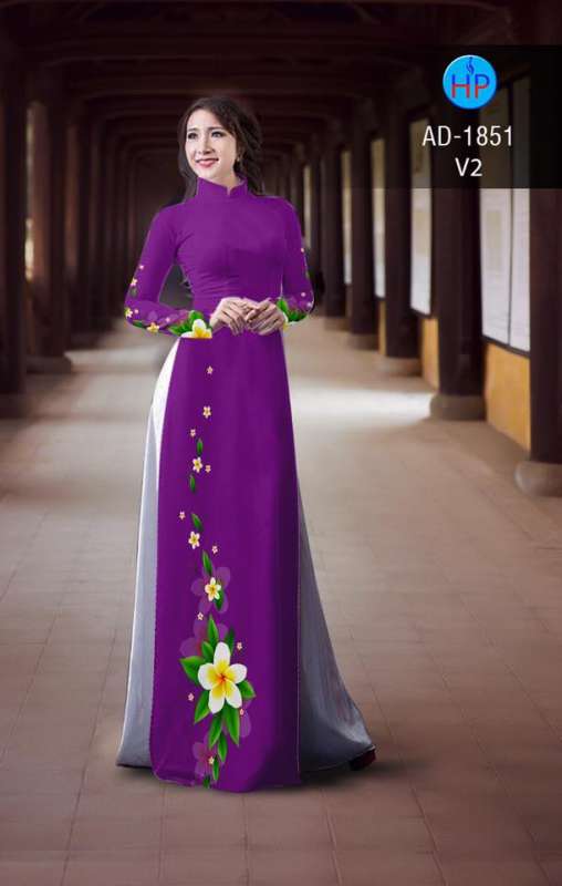 Vải áo dài hoa Sứ Vải áo dài hoa Sứ