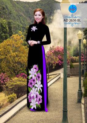 Vải áo dài hoa Ly-DT 2348