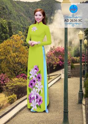 Vải áo dài hoa Ly-DT 2348