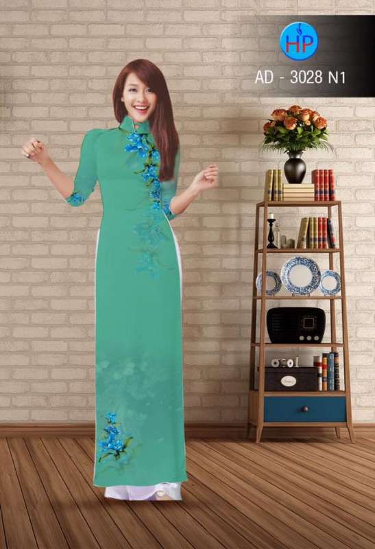 Vải áo dài hoa 3D mờ