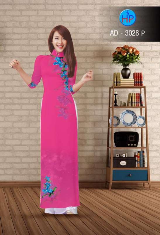 Vải áo dài hoa 3D mờ