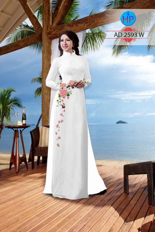 Vải áo dài hoa dây