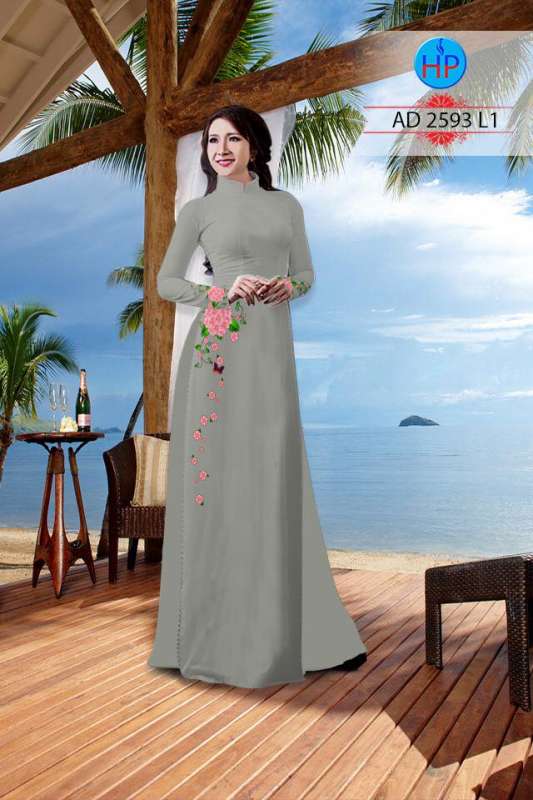 Vải áo dài hoa dây Vải áo dài hoa dây
