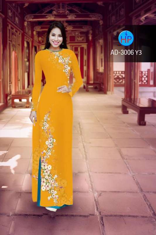 Vải áo dài hoa dây độc đáo
