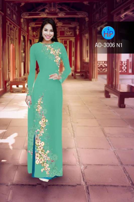 Vải áo dài hoa dây độc đáo