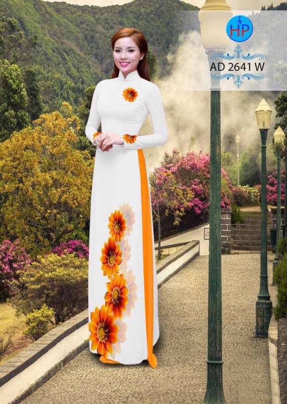 Vải áo dài hoa Cúc