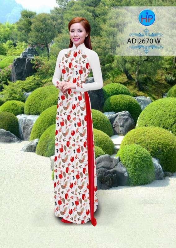 Vải áo dài hoa đều
