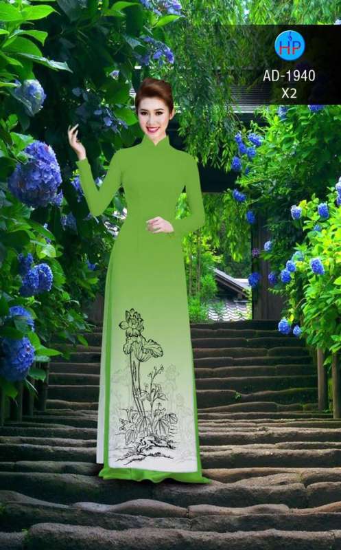 Vải áo dài hoa Sen