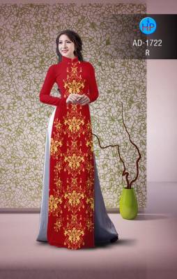 Vải áo dài hoa văn chạy dọc-DT 2376