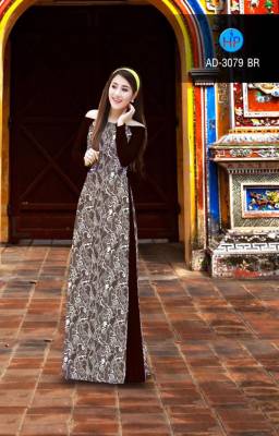 Vải áo dài hoa văn đều-DT 2381