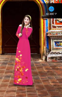 Vải áo dài lá rơi-DT 2384
