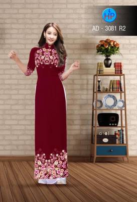 Vải áo dài hoa nhỏ trên dưới-DT 2386