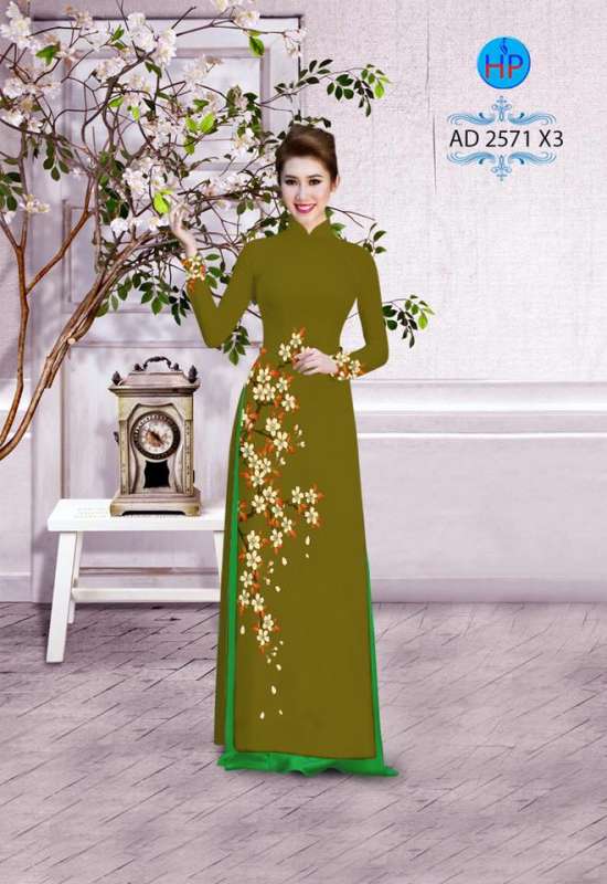 Vải áo dài hoa eo