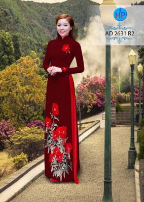 Vải áo dài hoa trên dưới-DT 2403