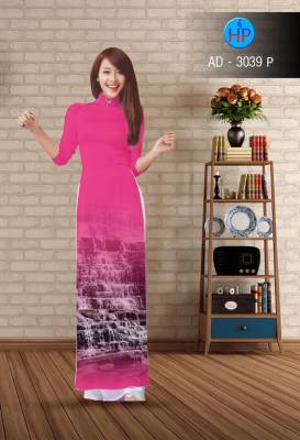 Vải áo dài hình thác nước-DT 2410