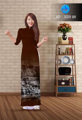 Vải áo dài hình thác nước-DT 2410