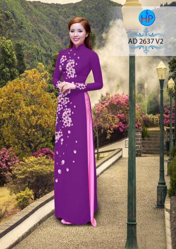 Vải áo dài hoa dây
