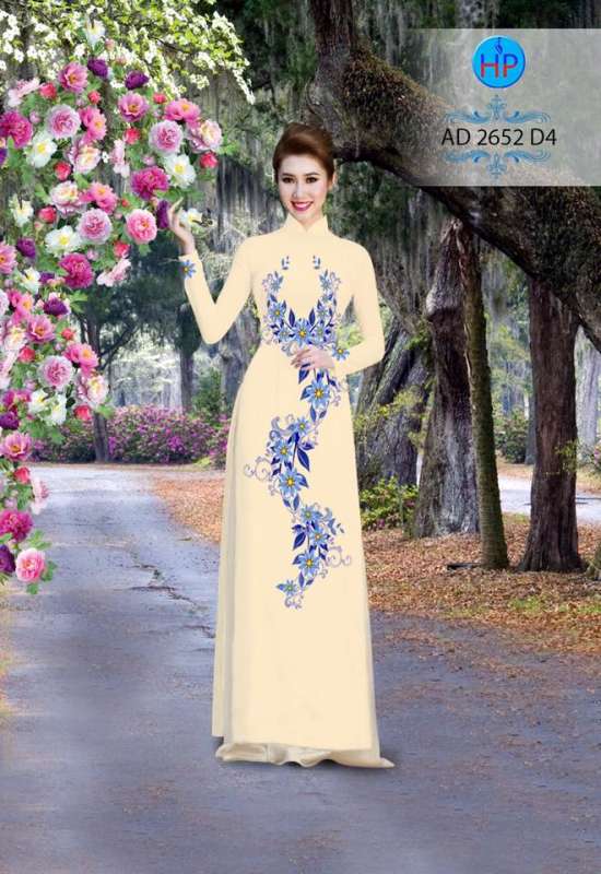 Vải áo dài hoa chạy dọc Vải áo dài hoa chạy dọc