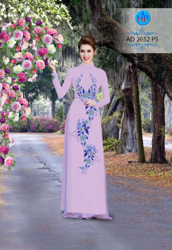 Vải áo dài hoa chạy dọc Vải áo dài hoa chạy dọc