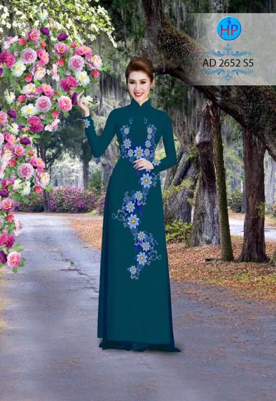 Vải áo dài hoa chạy dọc Vải áo dài hoa chạy dọc