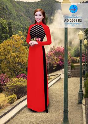 Vải áo dài thân chấm bi-DT 2413