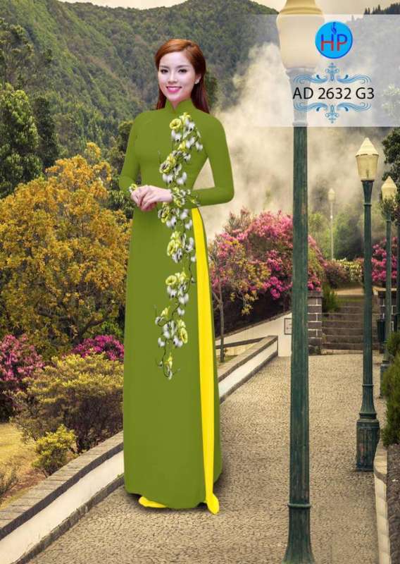 Vải áo dài hoa dây Vải áo dài hoa dây